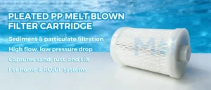 polypropylene melt-blown pleated filter cartridge for water